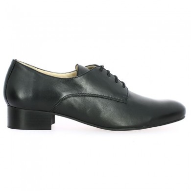 black leather derby large size woman Shoesissime, profile view