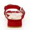 red velvet multi-strap sandals 42, 43, 44, 45, heel view