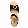 sandale plateforme et boucles grande pointure gabor velours noir, vue dessus