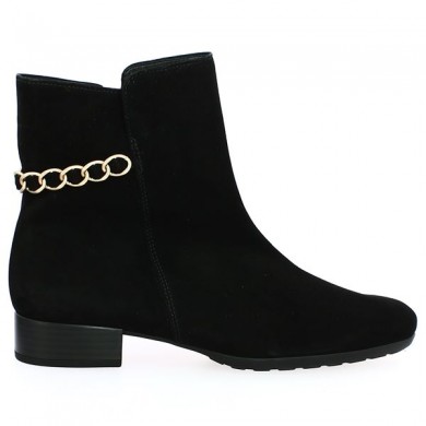 black velvet ankle boot Gabor Shoesissime, profile view