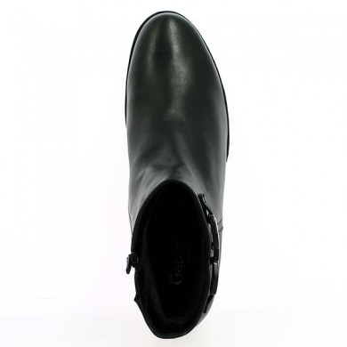 boots cuir noir Gabor petit talon 8, 8.5, 9, 9.5 Shoesissime, vue dessus
