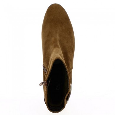 boots heels Gabor velvet Camel large size, top view