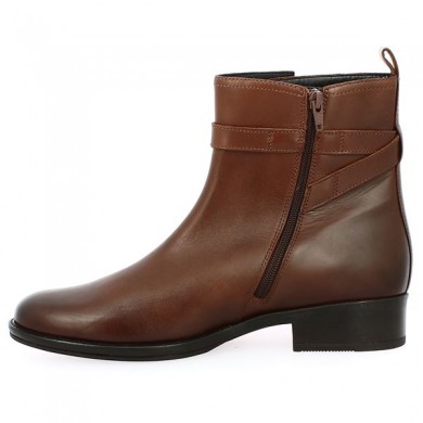bottine plate femme marron bijoux doré Gabor 8, 8.5, 9, 9.5 Shoesissime, vue intérieure