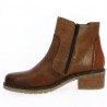 Kamilia - Brown boots small wooden heel - Brown boots large size - Shoesissime