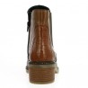 Kamilia - Boots marron petit talon bois - Bottines Marron femme grande pointure - Shoesissime