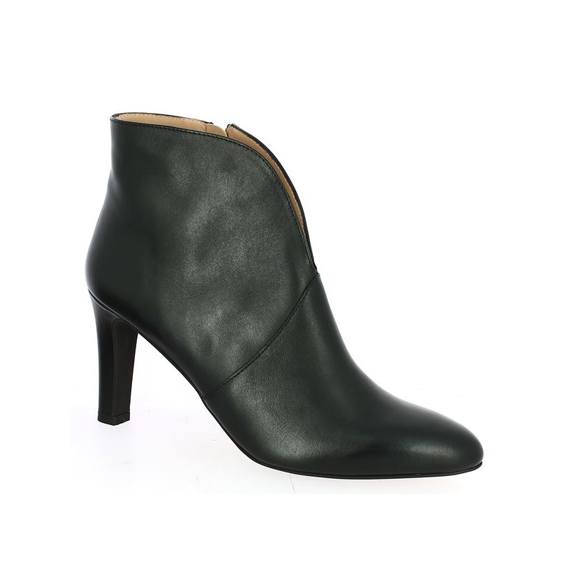 bottine fendue avant bout pointu talon femme 42, 43, 44, 45, vue profil