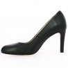 escarpin bout rond talon 9.5 cm cuir noir grande taille femme Shoesissime, vue intérieure