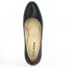 escarpin talon 9.5 cm cuir noir grande taille femme Shoesissime, vue dessus