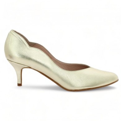 escarpin doré 42, 43, 44, 45 Shoesissime, vue profil