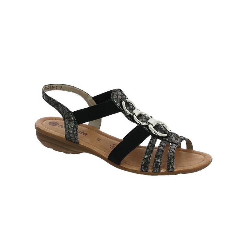 flat comfort sandals Remonte grande taille R3605-02 Shoesissime, profile view