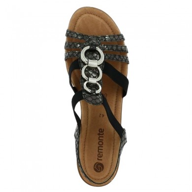 nu-piedes plat bijoux confort Remonte 42, 43, 44, 45 femme R3605-02 Shoesissime, vue dessus