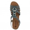 Nu-pied bleu bijoux 42, 43, 44, 45 D3605-12 Remonte Shoesissime, vue coté