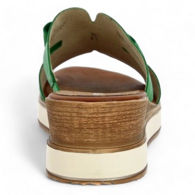 Sandale verte grande pointure femme Shoesissime, vue arrière