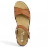 Nude-foot adjustable scratch 42, 43, 44, 45 leather camel Remonte D2049-22 Shoesissime, top view