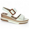 Remonte white wedge sandal large size D1P50-80, profile view