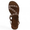 sandal camel pink blue large size woman Shoesissime, vue dessus