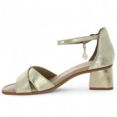 Shoesissime gold ankle strap shoes for women 42, 43, 44, 45, inside view