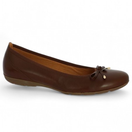 Gabor ballerina 8, 8.5, 9,9 .5 camel leather Shoesissime, profile view Gabor ballerina 8, 8.5, 9,9 .5 camel leather Shoesissime, profile view
