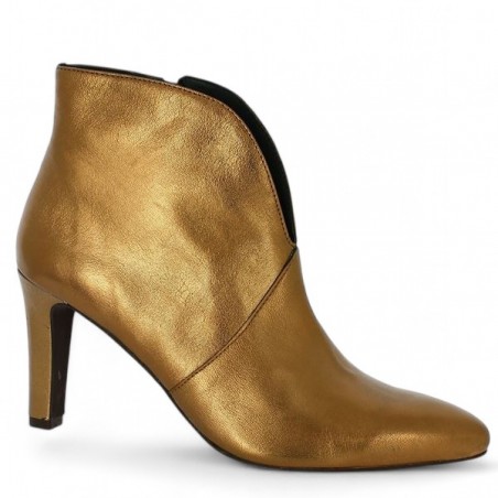 bottines à talon métallisée femme grande taille, vue profil bottines à talon métallisée femme grande taille, vue profil