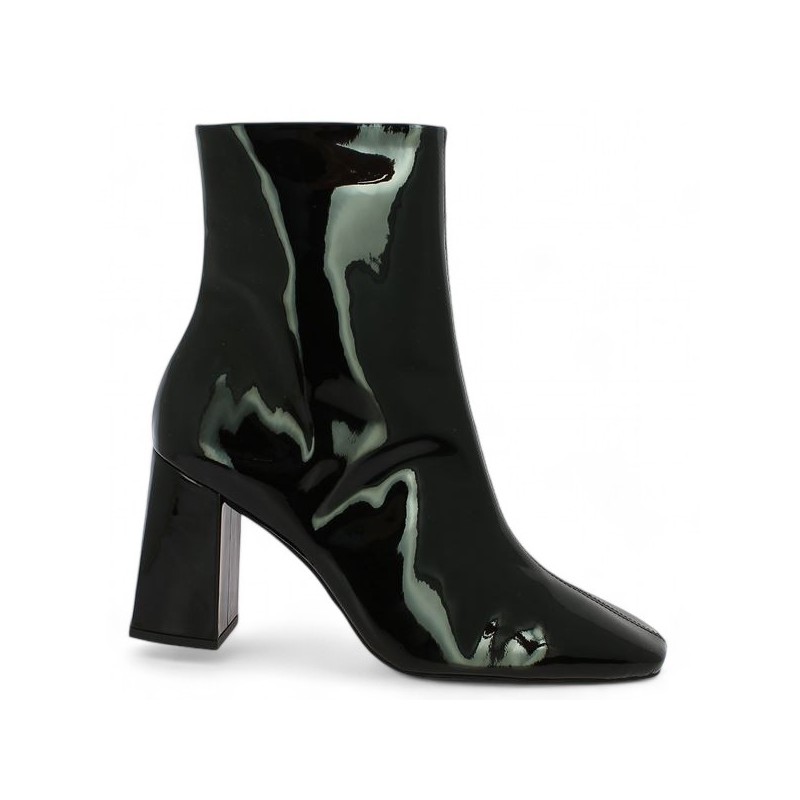 Maeva - Stylish black patent ankle boots - Women's large size ankle boots - Shoesissime