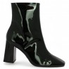 Maeva - Stylish black patent ankle boots - Women's large size ankle boots - Shoesissime