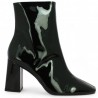 Maeva - Stylish black patent ankle boots - Women's large size ankle boots - Shoesissime