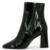 Maeva - Stylish black patent ankle boots - Women's large size ankle boots - Shoesissime