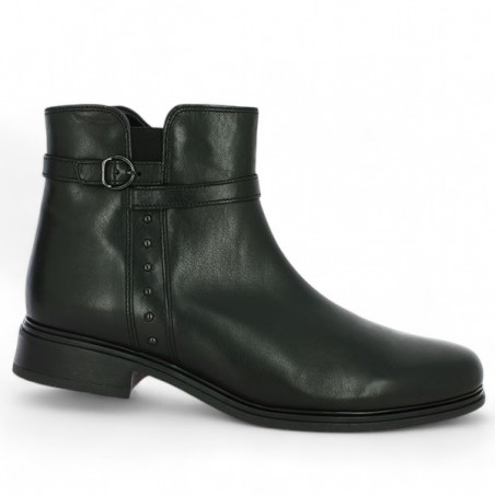 52.792.57 Gabor women's flat black nail boots large size Shoesissime, profile view 52.792.57 Gabor women's flat black nail boots large size Shoesissime, profile view