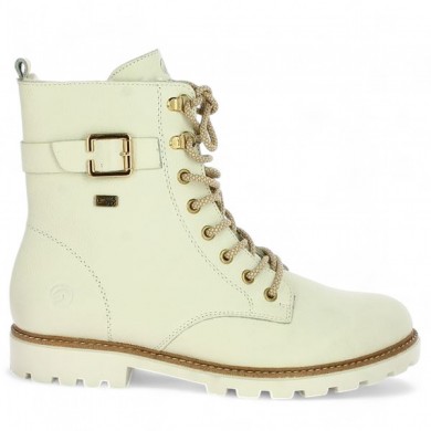 D8475-80 bottines blanche Remonte chaudes laine femme grande taille, vue profil