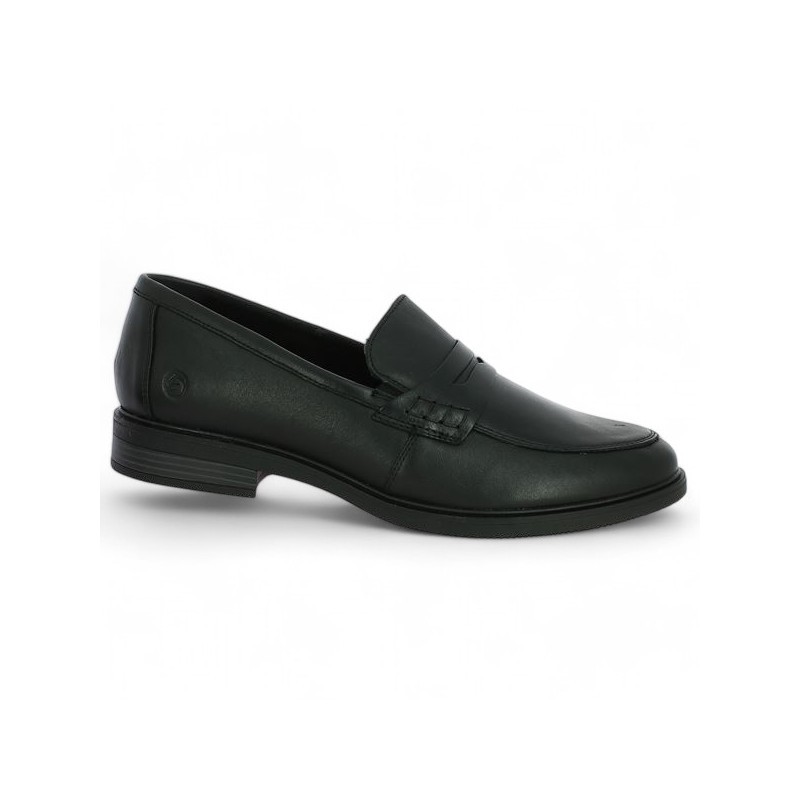 D1U01-01black leather moccasin Remonte 42, 43, 44, 45 Shoesissime, profile view