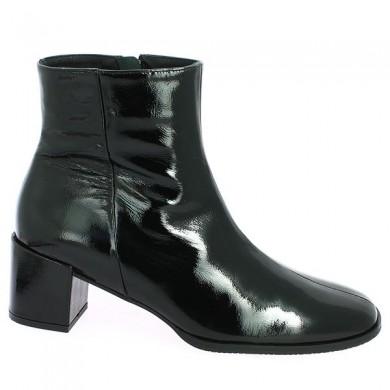 women's black patent ankle boots 42, 43, 44, 45 Shoesissime, side view